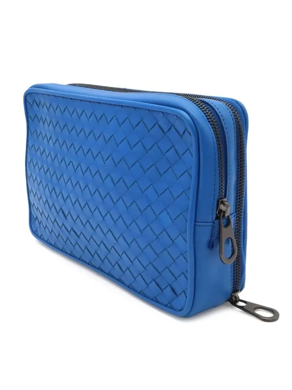 Bottega Veneta Intrecciato Clutch Leather Blue